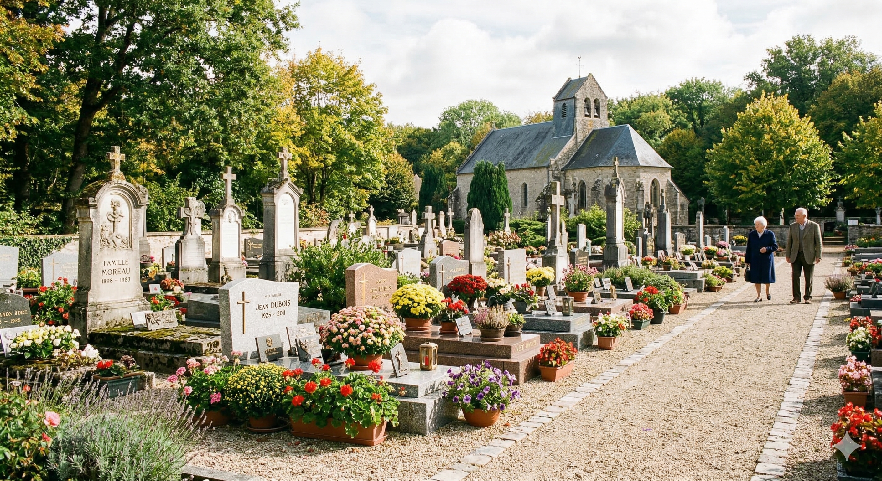 cimetiere fleuri